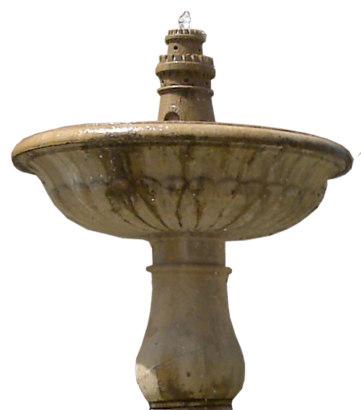Dettaglio: vasca superiore della Fontana di Deruta Deruta Piazza Consoli modificata